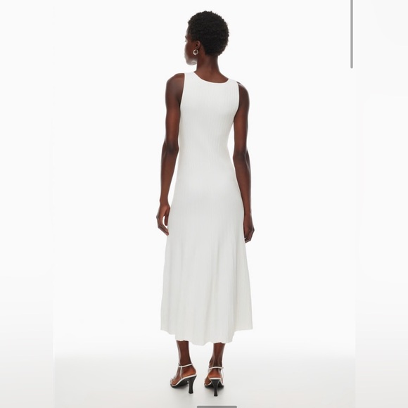 NWT Aritzia Babaton Establish Dress Boat Neck in White Size Medium - Picture 4 of 15